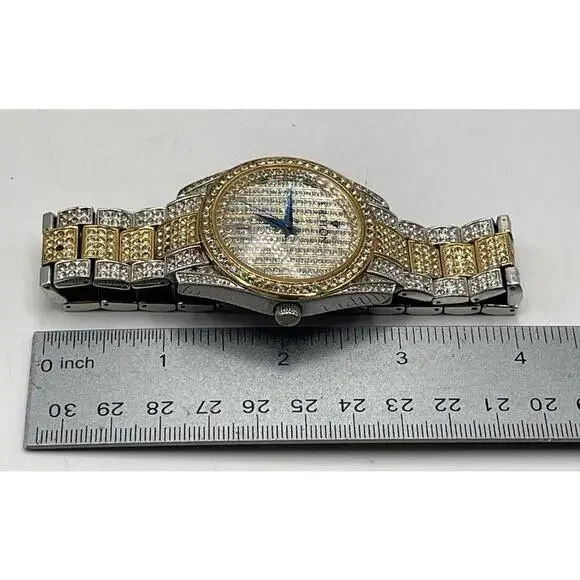 Mens Croton Balliamo 520 Swarovski Crystal Bling Watch Guaranteed Authentic